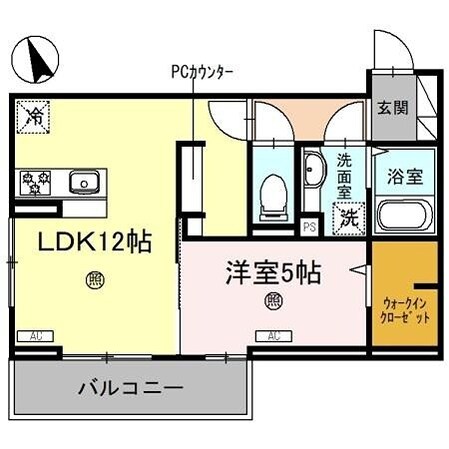 D-PLACE駅南大路の物件間取画像